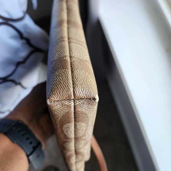 Coach Brown Signature Wristlet, EUC - Picture 8 of 11